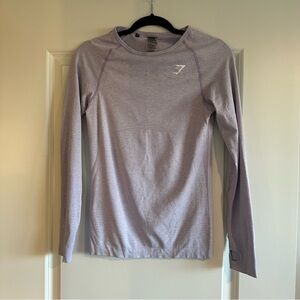 GYMSHARK Lavender Long Sleeve Top